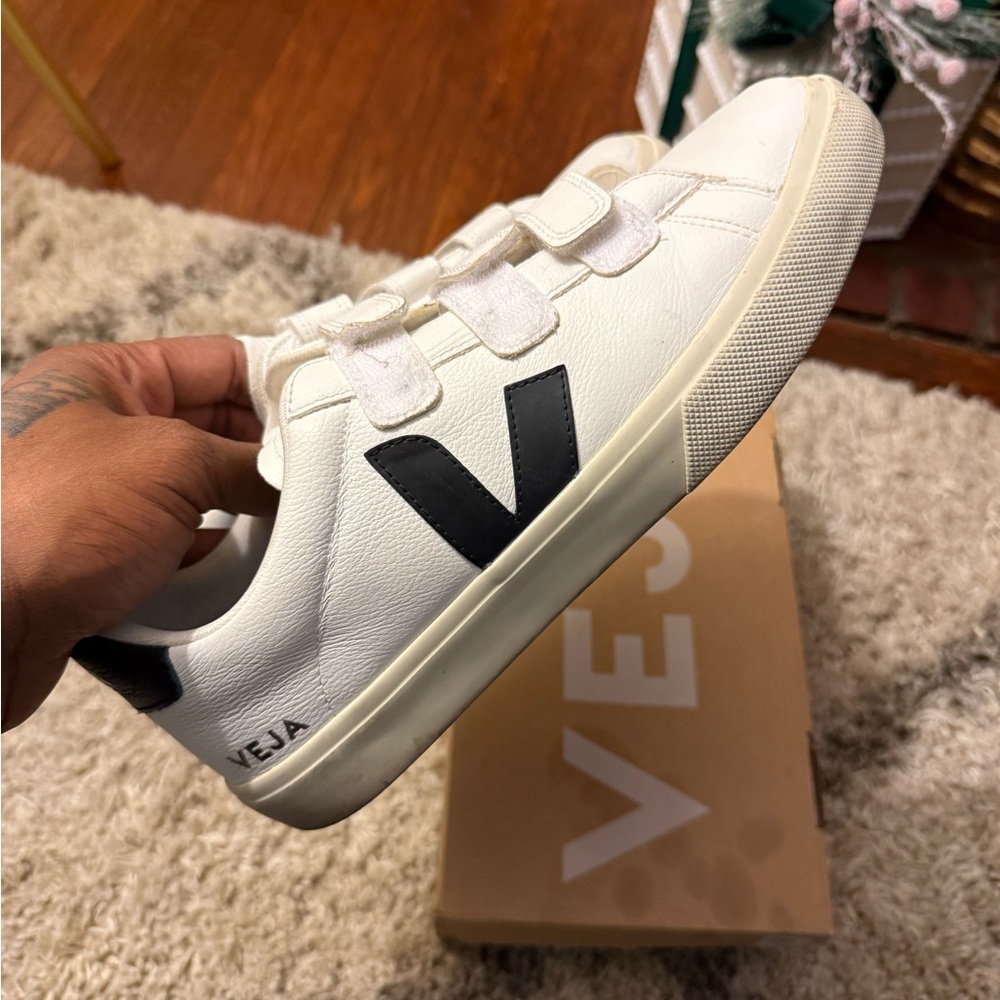 Veja White Sneakers with Black Logo